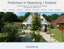 Tablet Screenshot of ferienhaus-papenburg.de